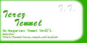 terez temmel business card